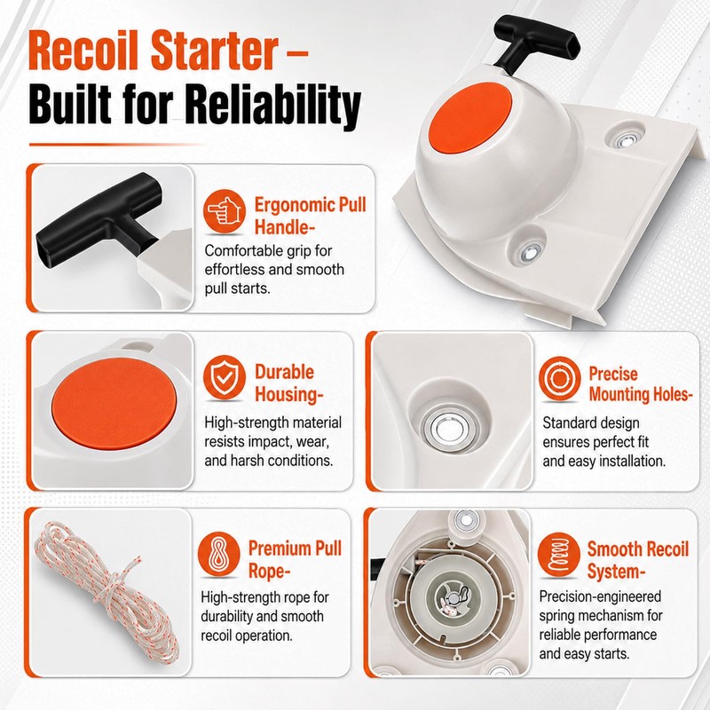TS420 Recoil Starter Assembly Compatible with S-TIHL TS420Z TS480i
