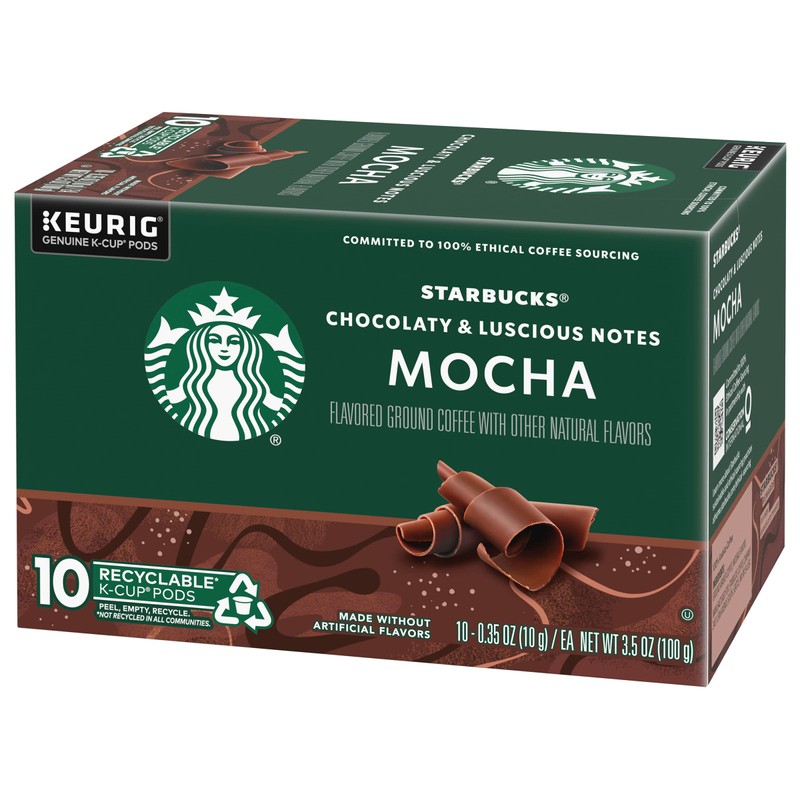 Starbucks Flavored Coffee K-Cup Pods, Mocha Flavored Coffee, Made without