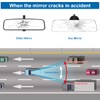 Car Rear View Mirror with Suction Cup, Anti Glare Wide