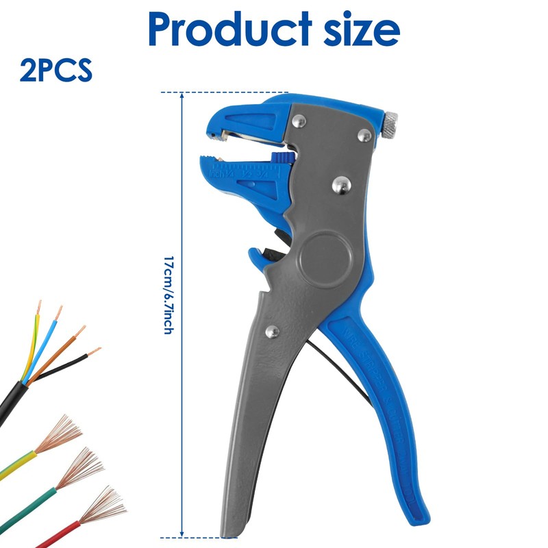 AwObEpl High Carbon Steel Wire Stripper Tool - Adjustable Quick