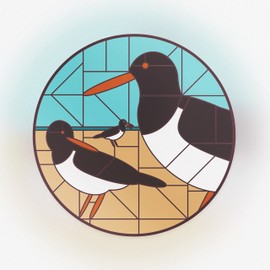I Like Birds Static Cling Window Stickers for Glass - Oyster Catcher Suncatcher Small Stained Glass Window Stickers