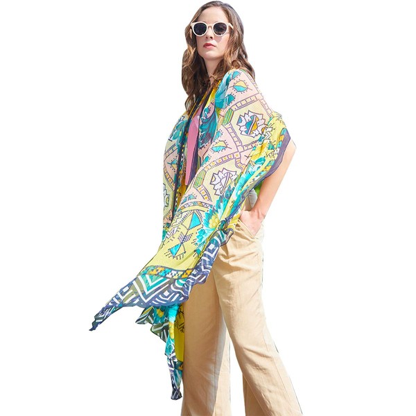 DANA XU 100% Crinkle Georgette Silk Large Size Pashmina Shawls