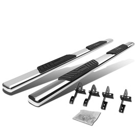 DNAMotoring STEPB-5O-935-SS Stainless Steel, 5" Side Step Nerf Bar Running Board,Chrome