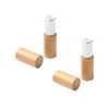 SAFIGLE 1set Bamboo Lipstick Tubes Refillable Lip Balm Storage Containers