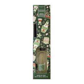 HOPIFICIO Firenze Christmas Collection Reed Diffuser 8.45 fl. oz, Made in Italy (Apple & Cinnamon)