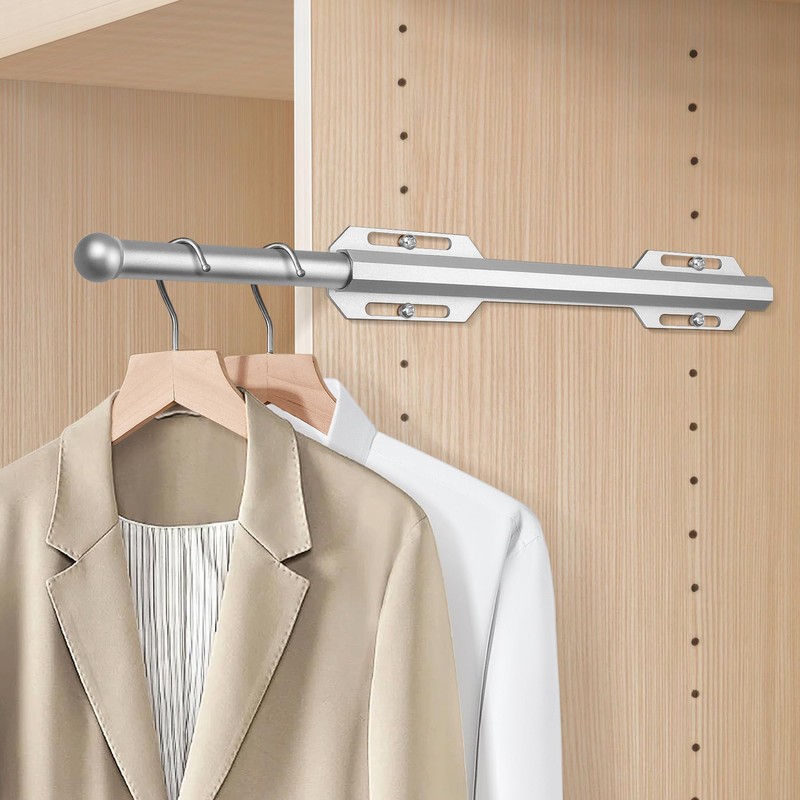 Valet Rod For Closet Pull Out, Heavy Duty Adjustable Valet