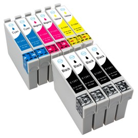 ESMONLINE Multipack of 10 Compatible Printer Cartridges to Replace Epson T1285 for Epson Stylus Office BX-305 S-22 SX-125 SX-130 SX-230 SX-235 SX-420 SX-425 SX-430 SX-435 SX-438 SX-440 SX-440 SX X-45