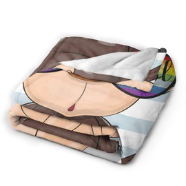 Dujiea Cool Cartoon Cute Monkey Flannel Fleece Throw Blanket 50"x60", Living Room/Bedroom/Sofa Couch Warm Soft Bed Blanket for Girls Boys Adults All Season Ultra Soft