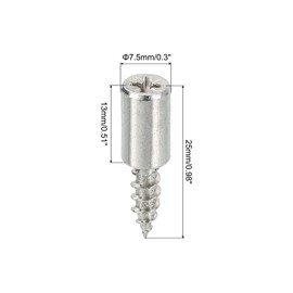 QUARKZMAN Shelf Support Pins, 12 Pieces Shelf Pins, Self Tapping Screws for Kitchen Furniture, Bookcase, Display Cabinet and Wardrobe (Silver)