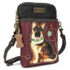 CHALA Cell Phone Crossbody Purse-Women PU Leather/Canvas Multicolor Handbag with