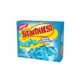 Starburst Gelatin variety pack, 4 flavor Lemon, Blue Raspberry, All pink Strawberry, and cherry (3.89 OZ each)
