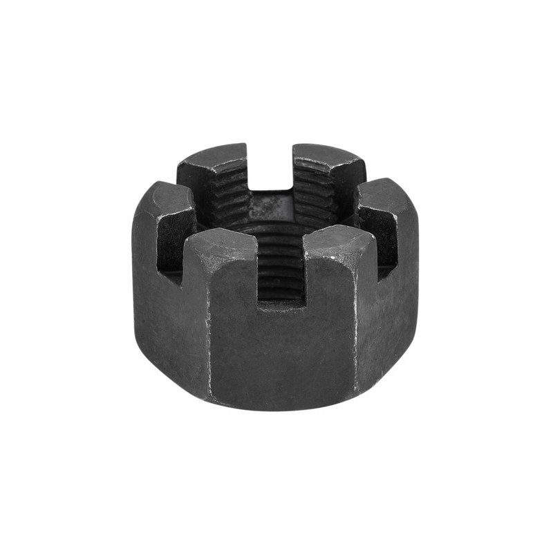 sourcing map M20x1.5mm Hexagon Slotted Nut, Grade 4.8 Carbon Steel