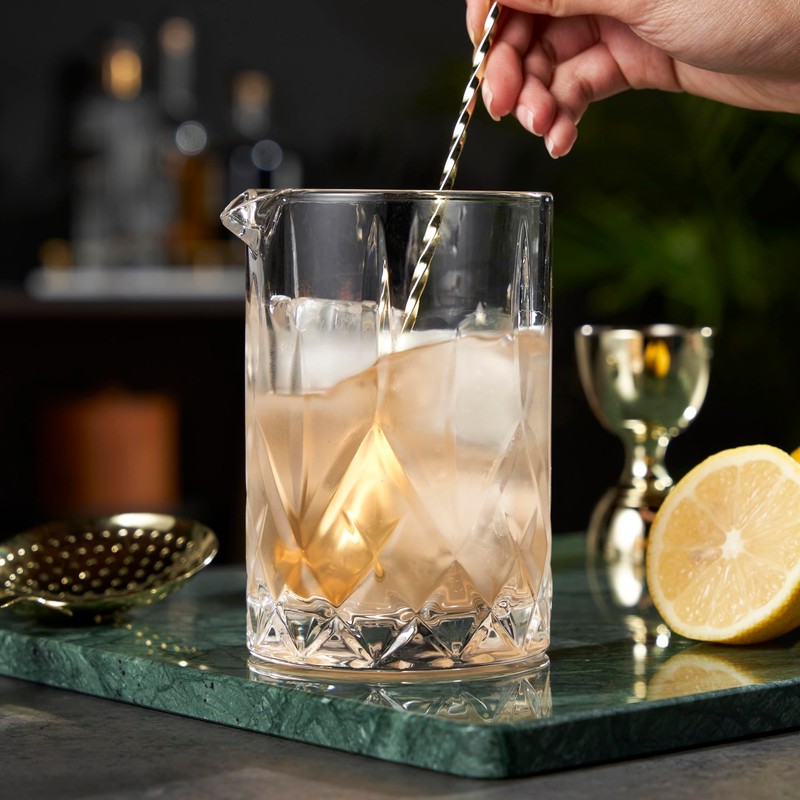 Viski Crystal Cocktail Mixing Glass - Cocktail Pitcher Mixing Glass