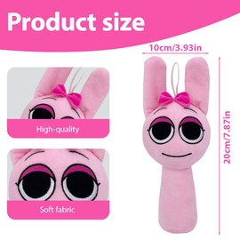 CUZYP 1 Piece Sprunki Soft Toy, Sprinki Puppets, Plush Sprinki, Sprunki Games for Birthday Fans and Friends, Pink, multi-coloured, A