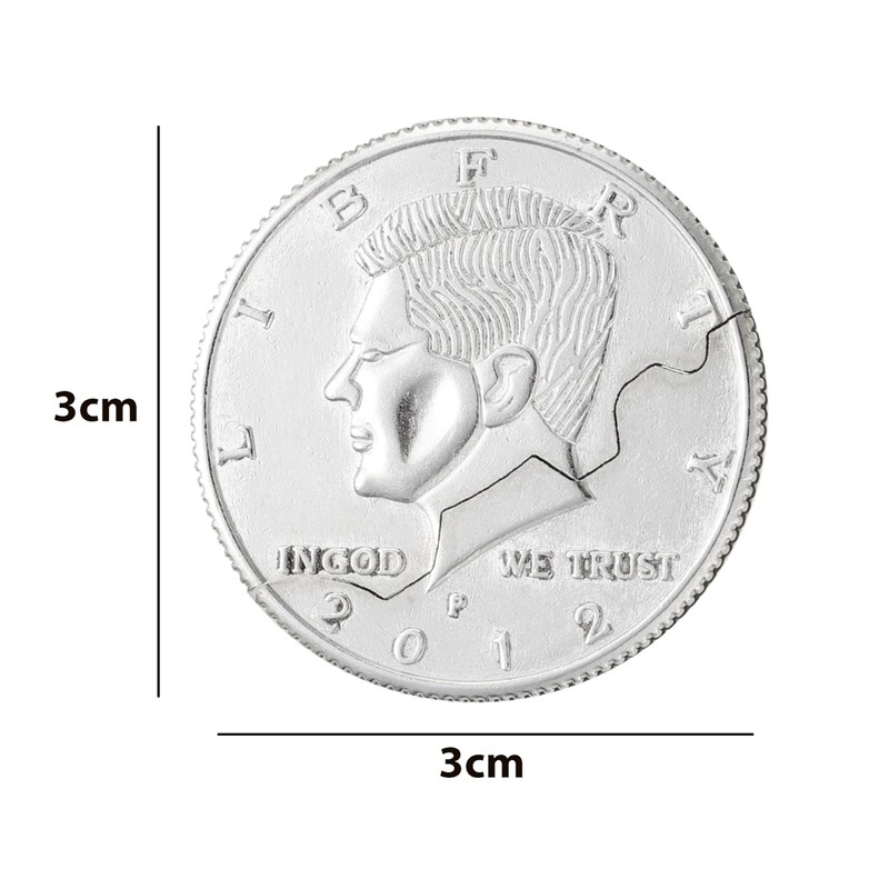 Magic Coin Close Up Props American Bite Illusion Half Dollar