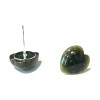 Sterling CONNEMARA MARBLE .925 STERLING SETTING HEART SHAPED STUD EARRINGS