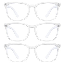 hunsquer Blue Light Blocking Glasses - Women/Men 3Pack Computer Reading Gaming Anti Eyestrain Blue Light Glasses Non Prescription (toumin3)