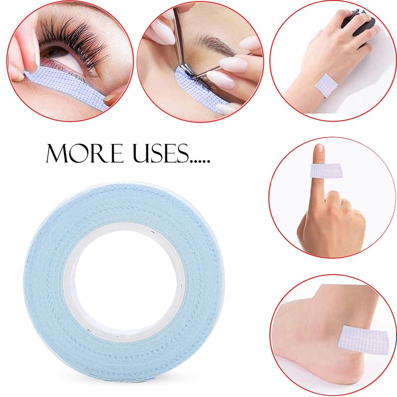 JASSINS 6 Rolls Eyelash Tape, Adhesive Fabric Eyelash Tapes, Adhesive