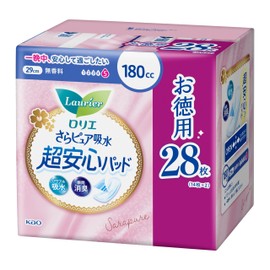 Large Capacity: Laurier Sara-Pure Water Absorbent, Ultra Safe Pad, 6.1 fl oz (180 cc), 28 Sheets (Absorption Care, Absorbent Napkins, Urinary Leaking Pads)