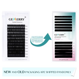 Gemerry Single Eyelash Extension Classic Thickness 0.07/0.15/0.18/0.20 mm C/D Curl, Individual Eyelashes, Natural, 8-25 mm 11mm