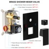 FPXRNG Black Shower Faucet Set, Rainfall Shower System with Rain