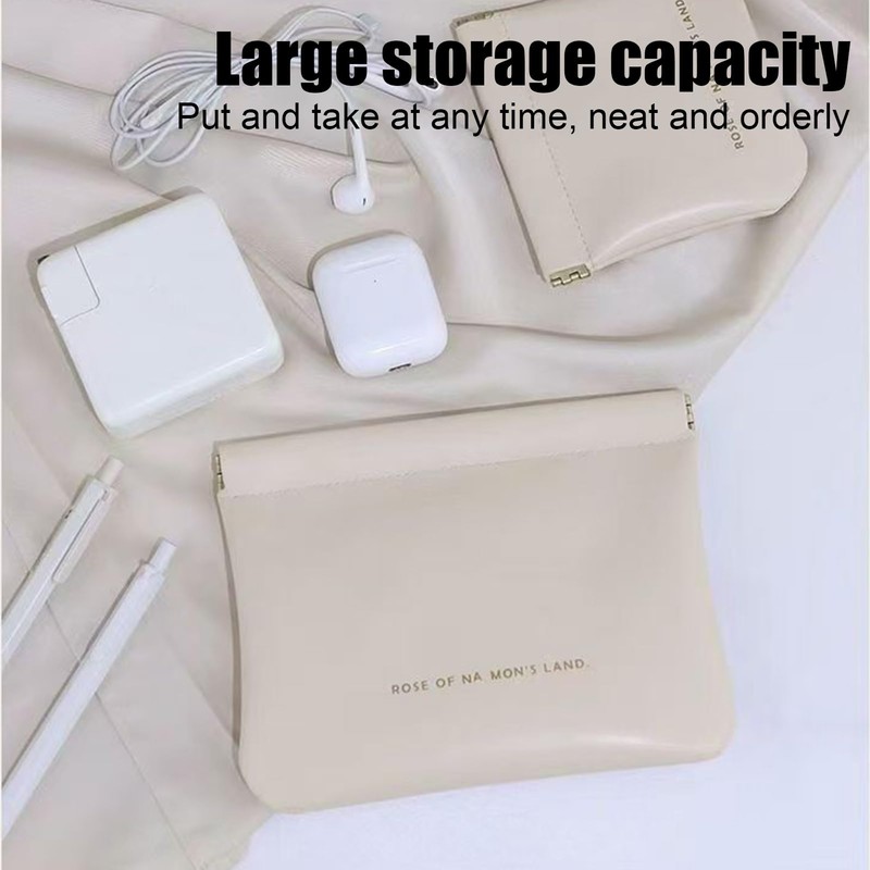 Earbuds Case, Closure Soft Elastic Snap Spring Pouch, Compact Storage