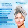 KEEPOZ Hair Towel Wrap Quick Dry 100% Cotton Super Absorbent