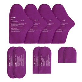 SuzziPad Replacement Ice Gel Packs for Cold Therapy Gloves and Socks(10-Piece Set), L, Purple