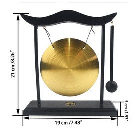 Hooshing Hooshing Brass Feng Shui Gong Desktop Zen Art Home Decor Housewarming Blessing Gift