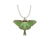 d'ears Luna Moth Necklace Stainless Steel 18" Chain, made in