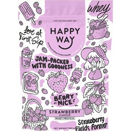 Happy Way Whey Protein Powder Strawberry 500g