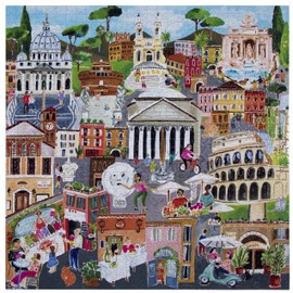 eeBoo PZTROM Adult 1000 Pieces About the City of Rome, Italy, Puzzle, Recycled Cardboard, Size: 58.4 x 58.4 cm, Multi-Colour