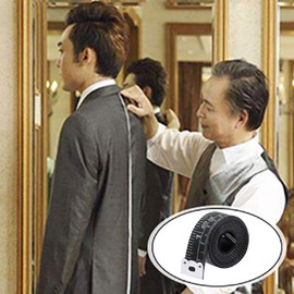 Jimjis Sewing Measure 150cm/60inch Black 16mm Width Tape Measure Centimeters Inch Tape Measure 1.5m Clothing Clothing Tailor Sewing Waist Measure Double Sided Scale for Measuring