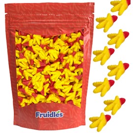 Fruidles Chicken Gummi Feet Candy, Delicious Fruit Flavors Gummies (1 Pound)