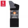 Weatherproof Vintage Men's Outdoor Crew Sock, BLACK 5 pack