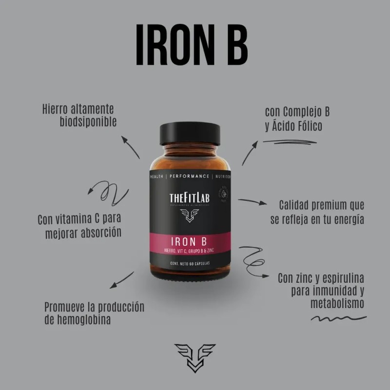 Thefitlab-iron B-suplemento De Hierro, Vit C, Grupo B Y Zinc