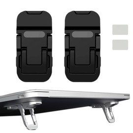 AIFOEVER Laptop Stand, Laptop Stand, Macbook, PC Holder, Cooling Pad, Sticking, Foldable, Ergonomic, 3-Level Adjustment, Zinc Alloy, Cooling, Heat Dissipation, Anti-Slip, Lightweight, Convenient to Carry (Black)