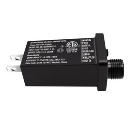 Nehbujin Class 2 Power Supply 24V 6W LED Transformer Replacement with 8 Modes and Memory Function IP44 Low Voltage Adapter for Christmas Tree String Light, Fairy Light, Net Light