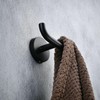 Gudetap Black Hook and Towel Hook Set, Bathroom Towel Hooks,