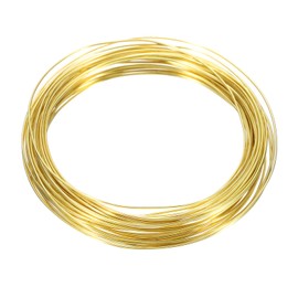 sourcing map 1mm/18 Gauge Copper Wires for Jewelry Making, 1 Roll Craft 10m Tarnish Resistant Beading Wires for Jewelry Making Supplies(Gold)