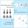 10 Pieces Airbrush Nozzle Needle Nozzle Cap Kit with Wrench