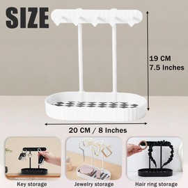 OULIGET Tabletop Key Holder Stand Key Rack,Stand Jewelry Display Necklace Ring Earring Holder Rack,Jewelry Organizer Tray Home Decor for Home Entryway