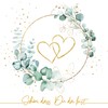 20 Napkins Hearts Around Eucalyptus White | Wedding | Marriage