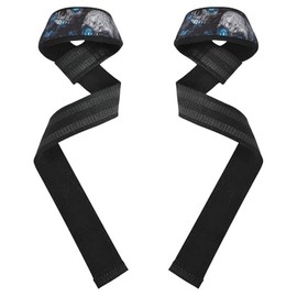 Nightmare Skull Blue Neon Eyes Correas de levantamiento de pesas de 26 pulgadas, antideslizantes, resistentes, para entrenamiento, gimnasio, levantamiento de potencia, levantamiento de pesas, correas