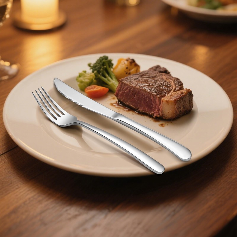 20-Piece Heavy Duty Silverware Set, HaWare Stainless Steel Solid Flatware