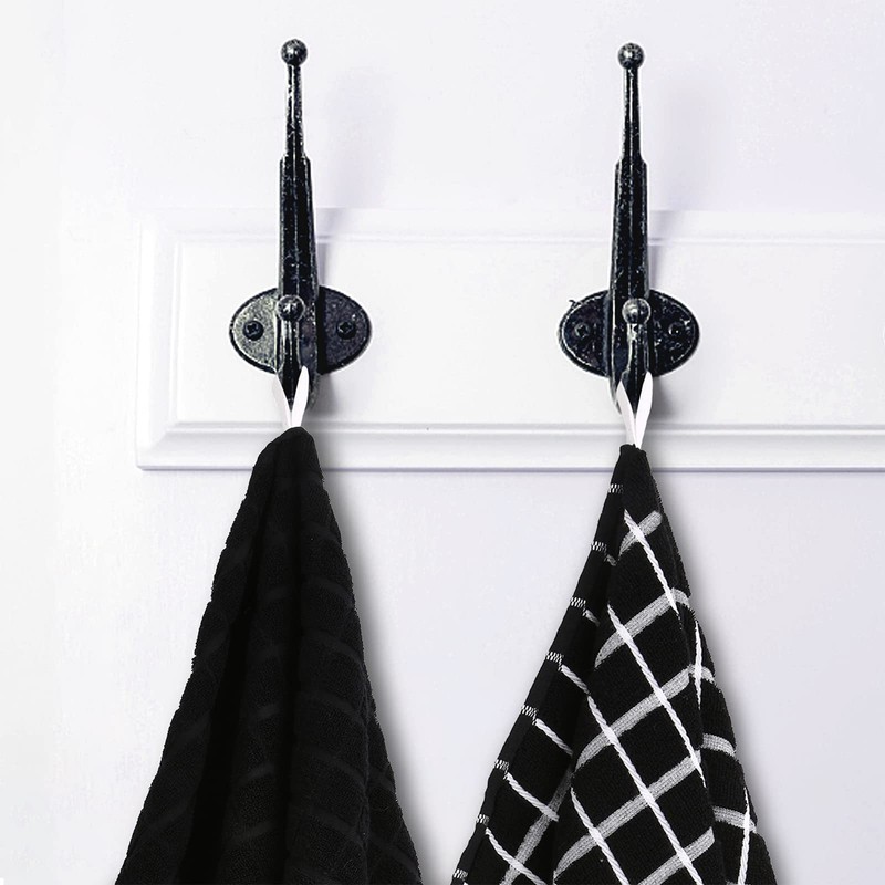Kitchen Towels Cotton Black - Tea Towels Absorbent - Thick