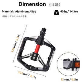 JEELAD Bike Pedals, Folding Bike Pedals (Black - DU Bicycle Pedals)