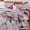 Dobuyly Pink Floral Comforter Set Queen 7 Piece Bed in