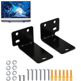 Suixing Universal Wall Mount with Hardware Kit Sound Bar Mounts Mounting Bracket Compatible Most of Soundtouch/Soundbars Home Theater System Wall Mount Brackets-Black