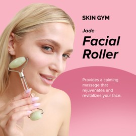 Skin Gym Face Roller for Enhancing Radiance and Relaxing Tension, Face Massager Skin Care Beauty Tool, Rejuvenate Skin, Sculpt, Lift and Define, Jade